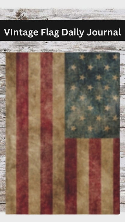 Vintage Flag Daily Journal - Hardcover - Your Ultimate Companion for Planning, Reflection, and Personal Growth
