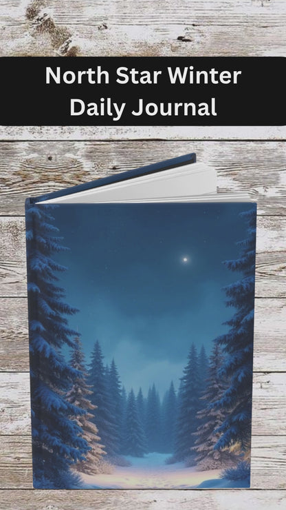 North Star Winter Daily Journal — Hardcover Planner & Notebook