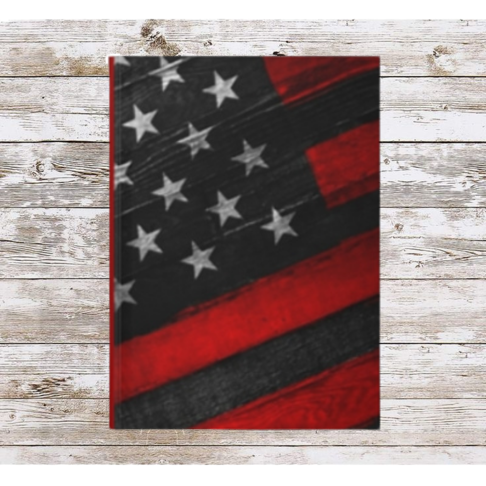 Red & Blue Flag Daily Journal - Hardcover - Your Ultimate Companion for Planning, Reflection, and Personal Growth