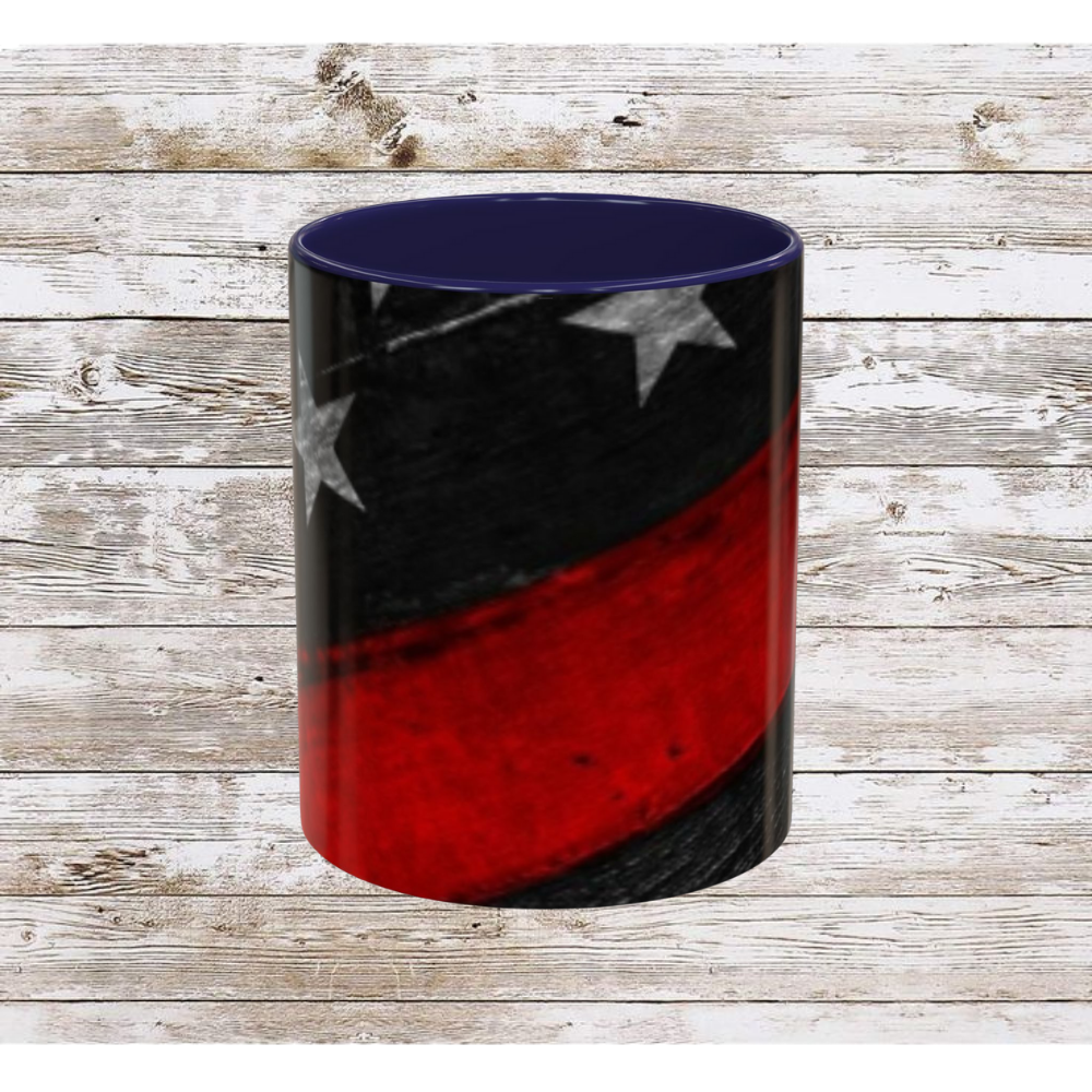 Red & Blue USA Flag Coffee Mug | Perfect Gift for Patriots, Home Decor, Father's Day, Coffee Lovers, Art Enthusiasts