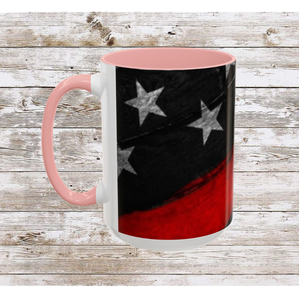 Red & Blue USA Flag Coffee Mug | Perfect Gift for Patriots, Home Decor, Father's Day, Coffee Lovers, Art Enthusiasts