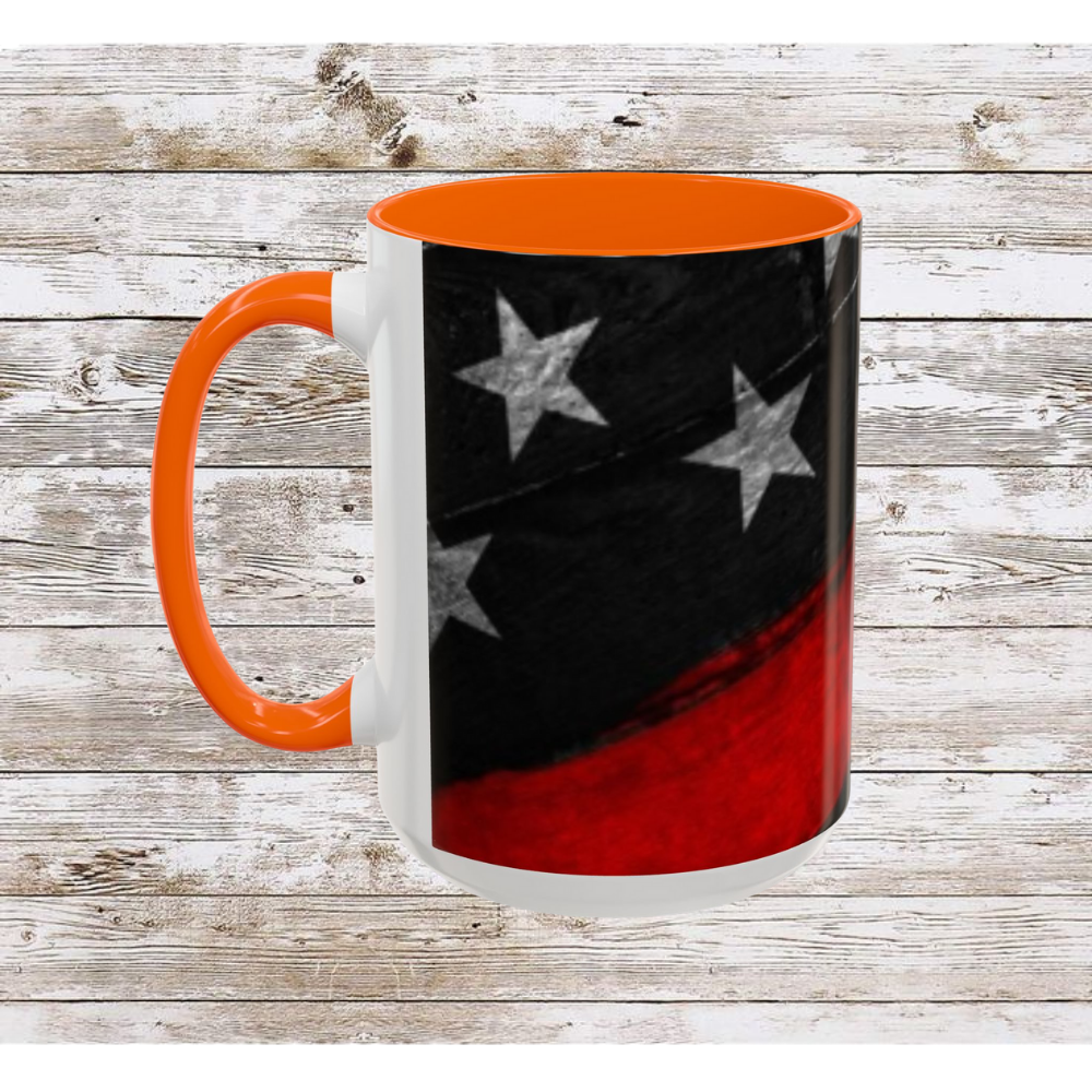 Red & Blue USA Flag Coffee Mug | Perfect Gift for Patriots, Home Decor, Father's Day, Coffee Lovers, Art Enthusiasts