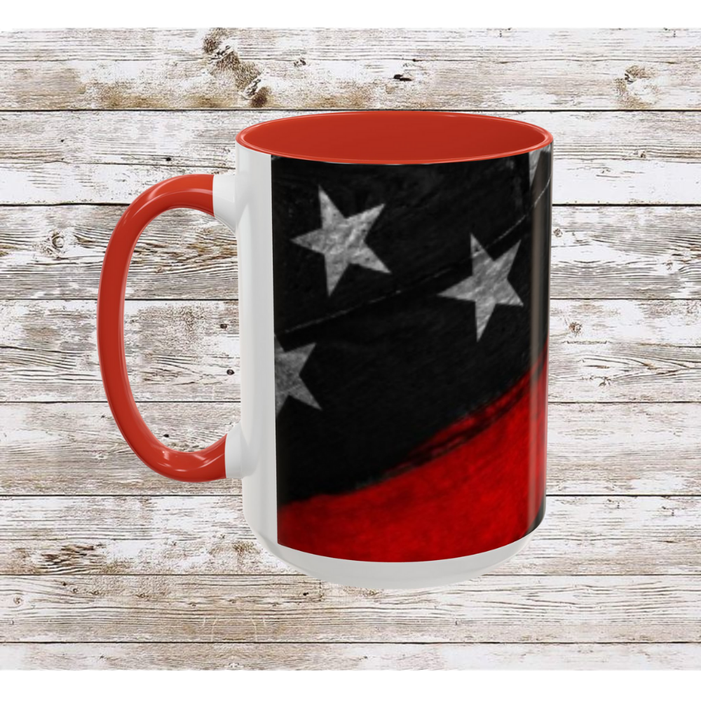 Red & Blue USA Flag Coffee Mug | Perfect Gift for Patriots, Home Decor, Father's Day, Coffee Lovers, Art Enthusiasts