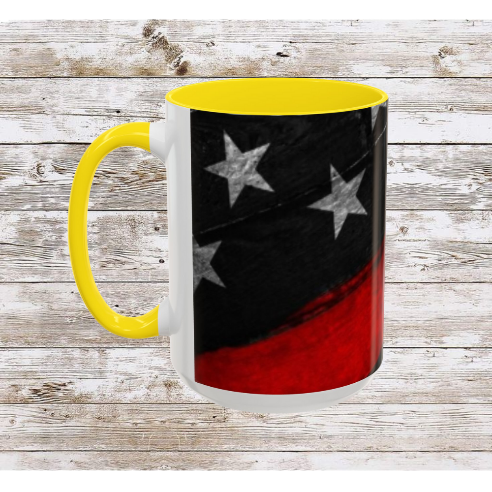 Red & Blue USA Flag Coffee Mug | Perfect Gift for Patriots, Home Decor, Father's Day, Coffee Lovers, Art Enthusiasts