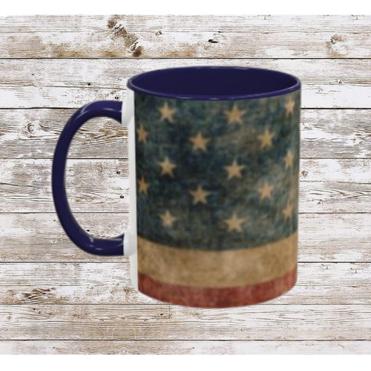 Vintage USA Flag Coffee Mug | Perfect Gift for Patriots, Home Decor, Father's Day, Coffee Lovers, Art Enthusiasts