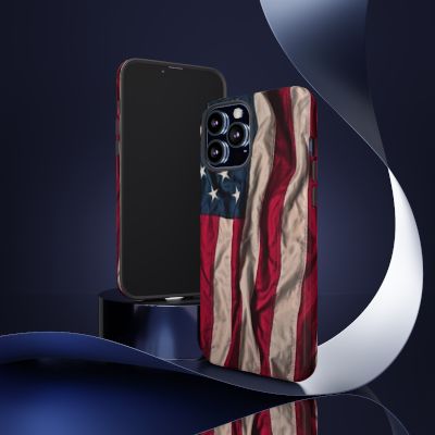 Wrinkled USA Flag Tough Case — Patriotic Phone Cover