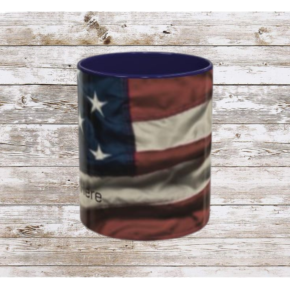 Wrinkled USA Flag Coffee Mug | Perfect Gift for Patriots, Home Decor, Father's Day, Coffee Lovers, Art Enthusiasts