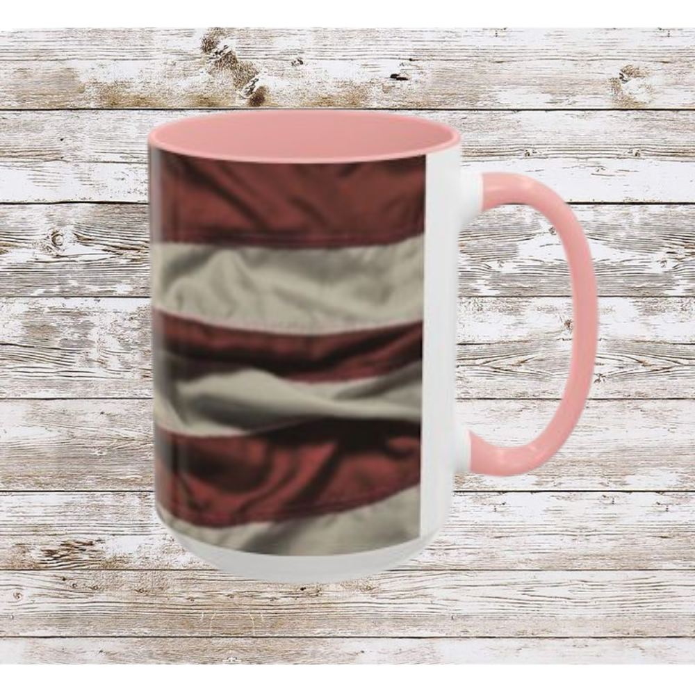 Wrinkled USA Flag Coffee Mug | Perfect Gift for Patriots, Home Decor, Father's Day, Coffee Lovers, Art Enthusiasts