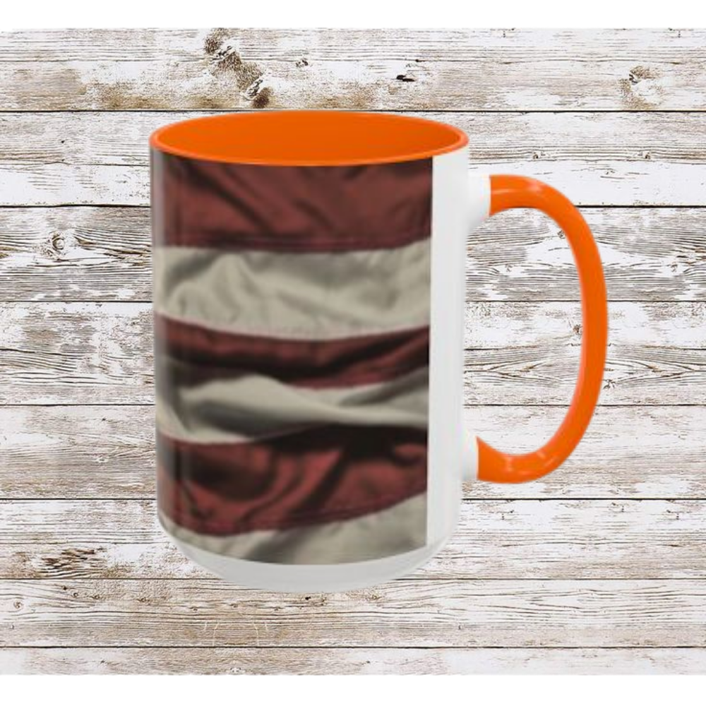 Wrinkled USA Flag Coffee Mug | Perfect Gift for Patriots, Home Decor, Father's Day, Coffee Lovers, Art Enthusiasts