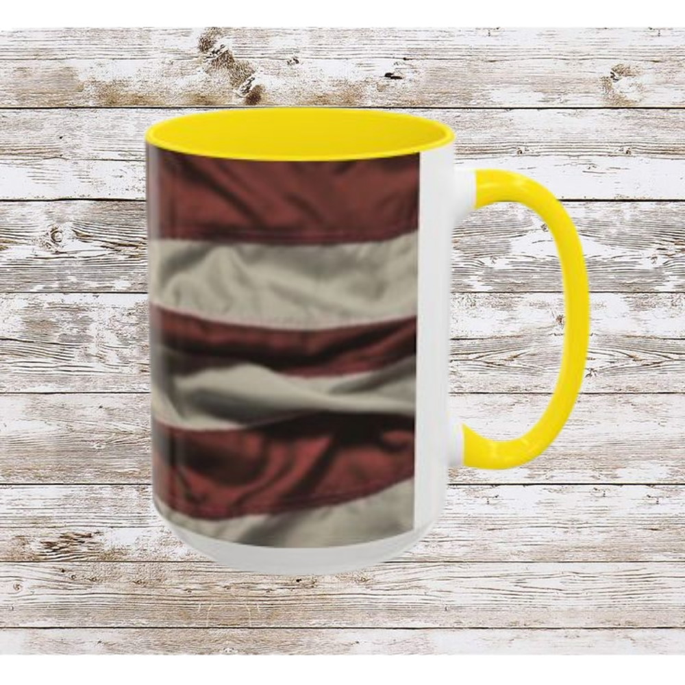 Wrinkled USA Flag Coffee Mug | Perfect Gift for Patriots, Home Decor, Father's Day, Coffee Lovers, Art Enthusiasts